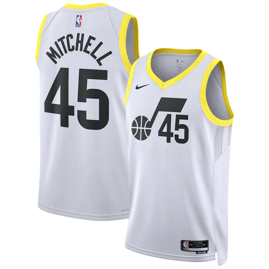 Men Utah Jazz #45 Donovan Mitchell Nike White Icon Edition 2022-23 Swingman NBA Jersey